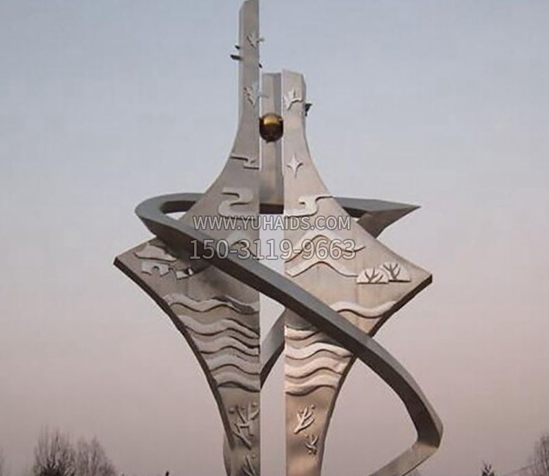 廣場文明開放不銹鋼景觀雕塑 廣場文明開放不銹鋼景觀雕塑