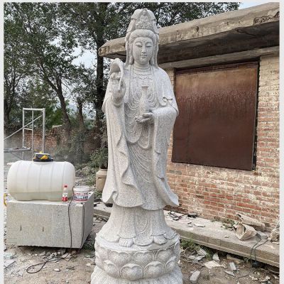 石雕觀音，花崗巖石材精雕佛像