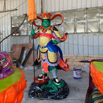 多聞天王，玻璃鋼彩繪佛像，寺廟供奉菩薩像