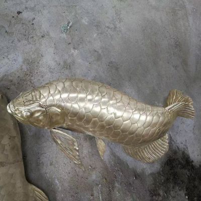 不銹鋼水景噴泉景觀金龍魚(yú)擺件