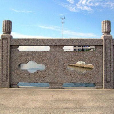 花崗巖石雕欄桿欄板，路政橋梁石雕護(hù)欄
