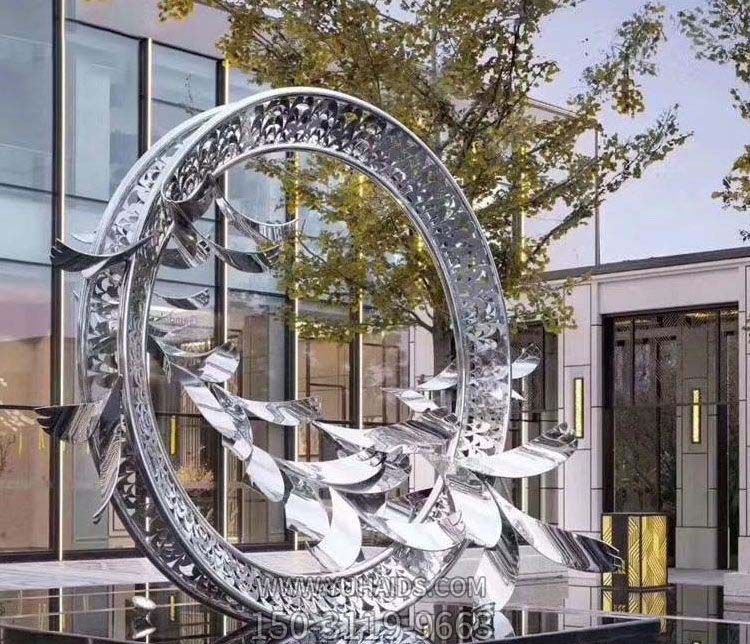 花園廣場(chǎng)不銹鋼工藝抽象大雁雕塑 花園廣場(chǎng)不銹鋼工藝抽象大雁雕塑