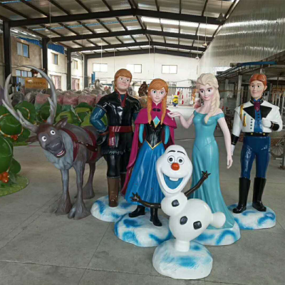 玻璃鋼卡通人物雕塑，西方動漫外國人物雕塑