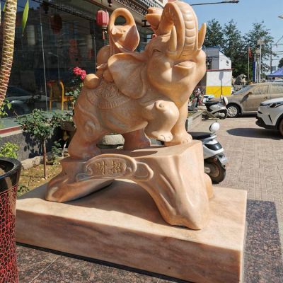 招財(cái)進(jìn)寶石雕小象是怎么制作出來的？