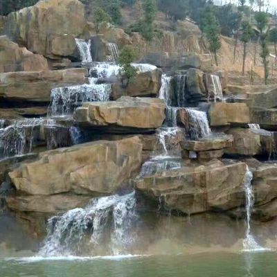 公園黃石假山流水景觀石雕