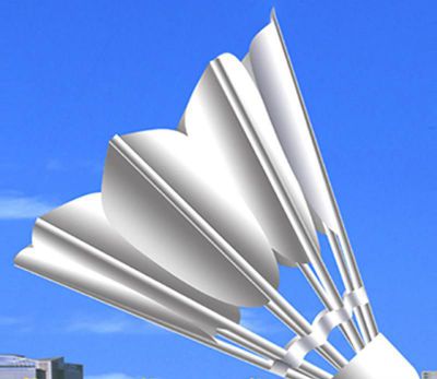 廣場不銹鋼羽毛球運(yùn)動雕塑