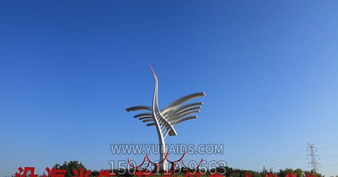 城市創(chuàng)意不銹鋼抽象仙鶴雕塑 城市創(chuàng)意不銹鋼抽象仙鶴雕塑