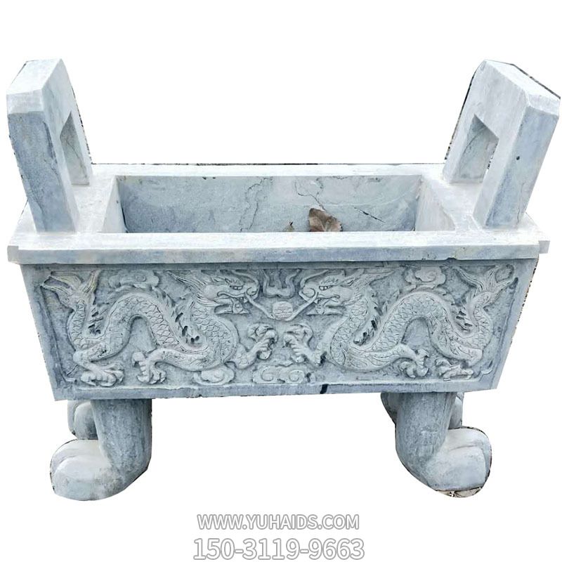 佛教寺院擺放青石浮雕方鼎香爐 佛教寺院擺放青石浮雕方鼎香爐
