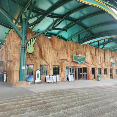 游樂場造景水泥假山大門鋼構體塑石門頭