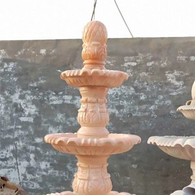 晚霞紅石雕風(fēng)水球雕塑