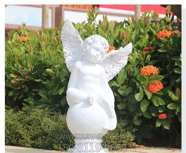 景觀漢白玉小天使公園西方人物石雕 景觀漢白玉小天使公園西方人物石雕