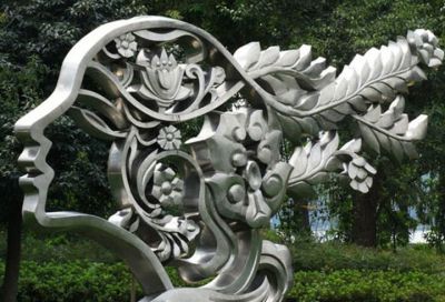 不銹鋼飛翔美女雕塑的作用是啥？