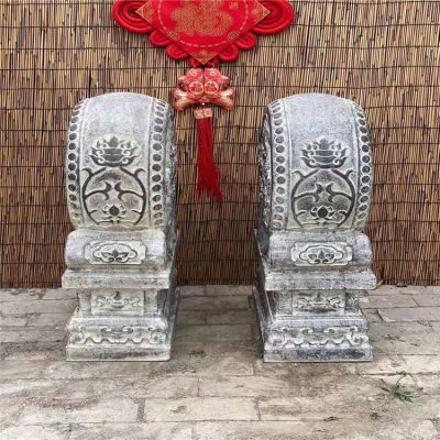 青石仿古抱鼓石，大理石古建大門門墩