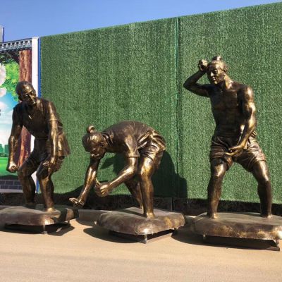 插秧，玻璃鋼仿銅民俗生活勞動(dòng)人物雕塑