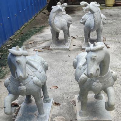 公園大理石砂石石雕動物景觀馬