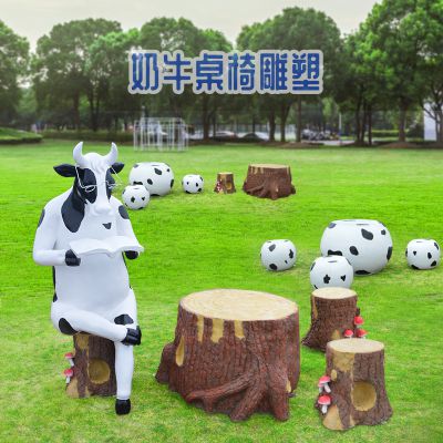 玻璃鋼抽象桌椅雕塑是怎么制作出來的？