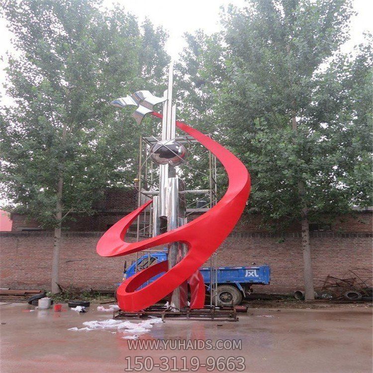 不銹鋼科技主題景觀雕塑，學校校園勵志雕塑