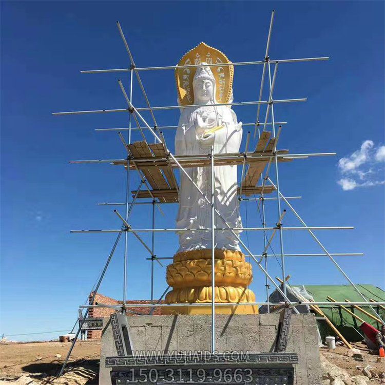 漢白玉浮雕觀音菩薩石像 景區廣場大型佛像<a href=