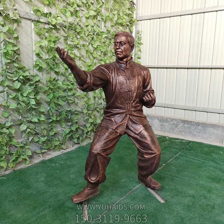 打拳，功夫人物鑄銅雕塑