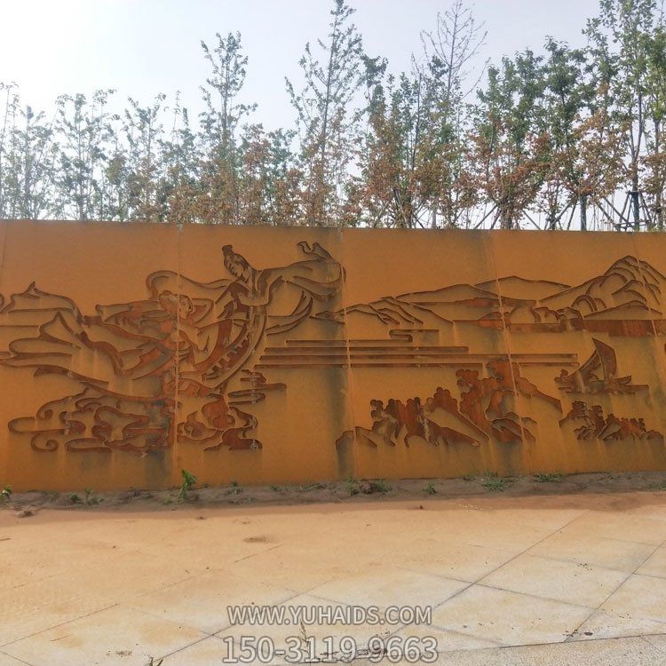 戶外園林大型浮雕影壁壁畫(huà)雕塑