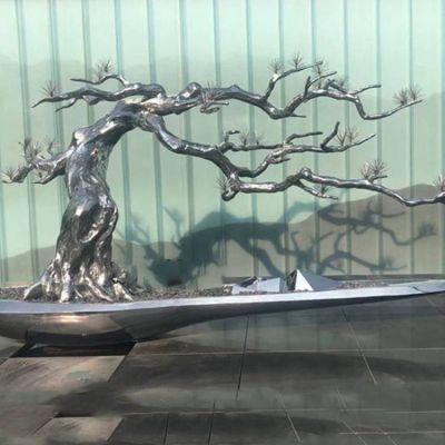 不銹鋼抽象園林景觀樹(shù)擺件