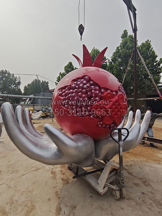 玻璃鋼石榴景觀雕塑
