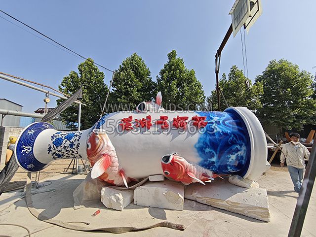 大型玻璃鋼花瓶瓶子雕塑