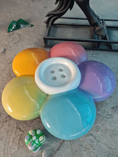 玻璃鋼花朵門頭裝飾雕塑