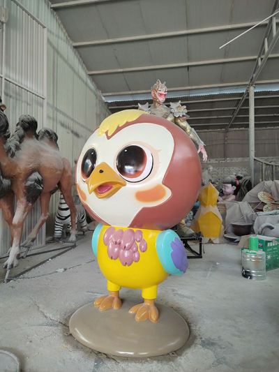 玻璃鋼卡通小鳥(niǎo)雕塑