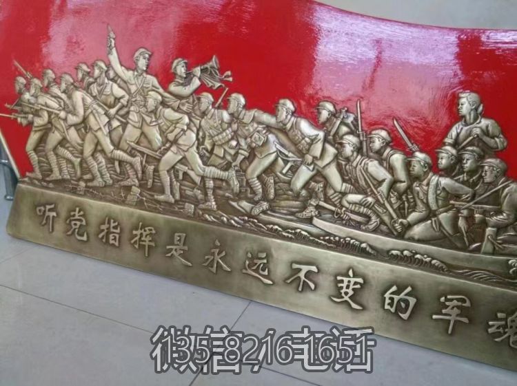 紅色文化主題抗戰(zhàn)人物浮雕