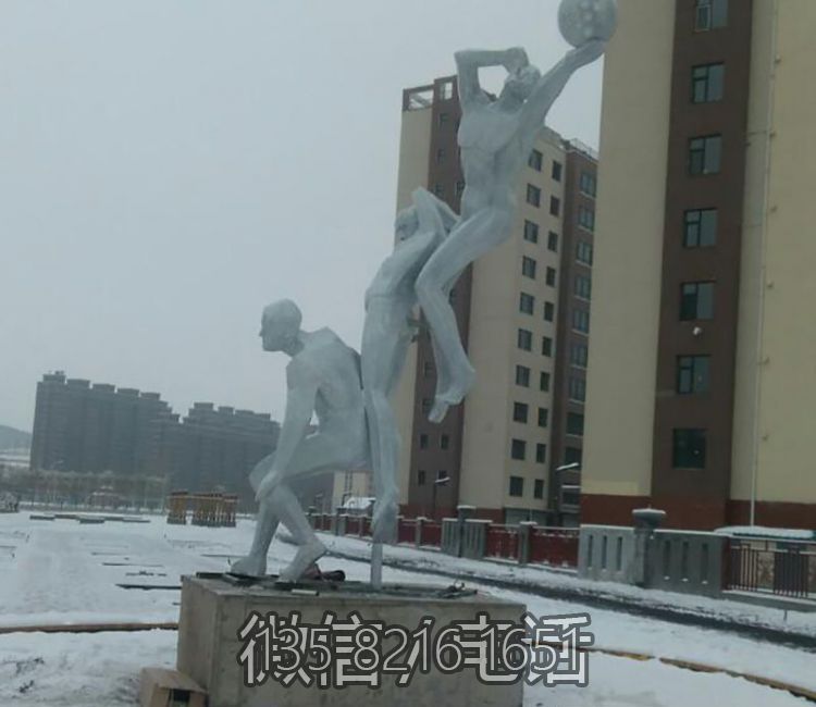 廣場(chǎng)景觀擺件不銹鋼抽象打籃球的運(yùn)動(dòng)人物雕塑