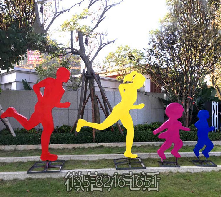 學(xué)校操場(chǎng)景觀跑步運(yùn)動(dòng)戶外小品體育玻璃鋼雕塑