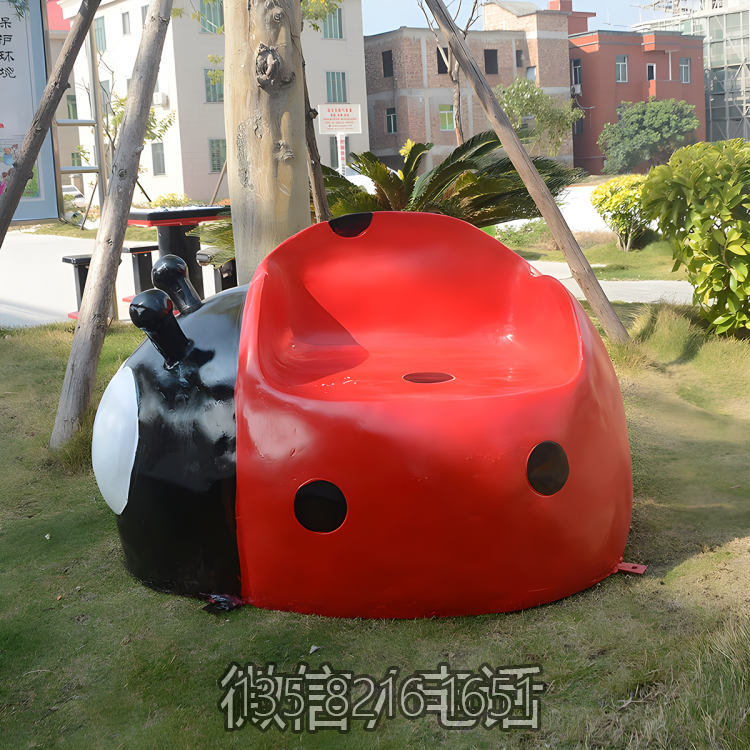 游樂(lè)園美陳擺件玻璃鋼卡通七星瓢蟲(chóng)座椅雕塑 游樂(lè)園美陳擺件玻璃鋼卡通七星瓢蟲(chóng)座椅雕塑