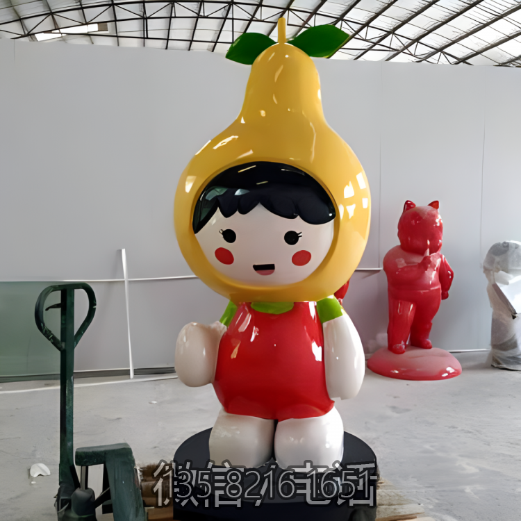 玻璃鋼卡通水果柚子公仔(女)雕塑 玻璃鋼卡通水果柚子公仔(女)雕塑