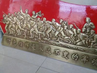 紅色文化主題抗戰(zhàn)人物浮雕