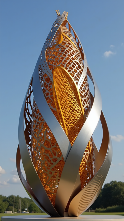 創(chuàng)意不銹鋼包谷（玉米）景觀雕塑