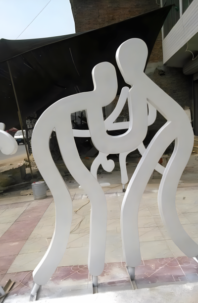 抽象不銹鋼剪影運(yùn)動(dòng)人物雕塑