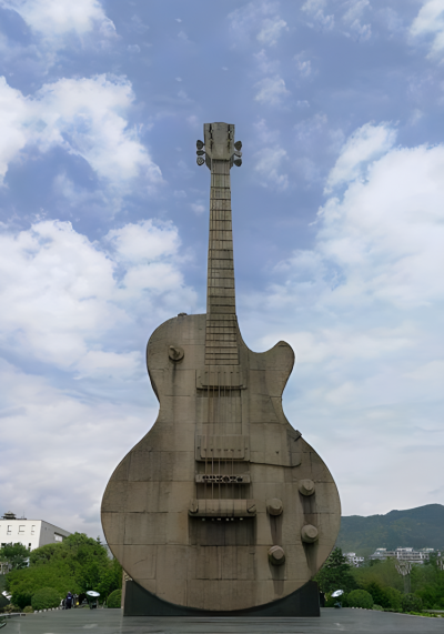 大型吉他景觀雕塑