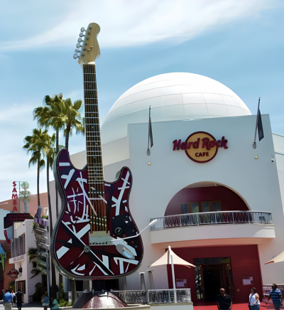 HardRock不銹鋼吉他景觀雕塑