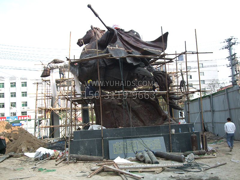 山西運城關王廟關公主雕塑拼裝焊接完成效果 山西運城關王廟關公主雕塑拼裝焊接完成效果