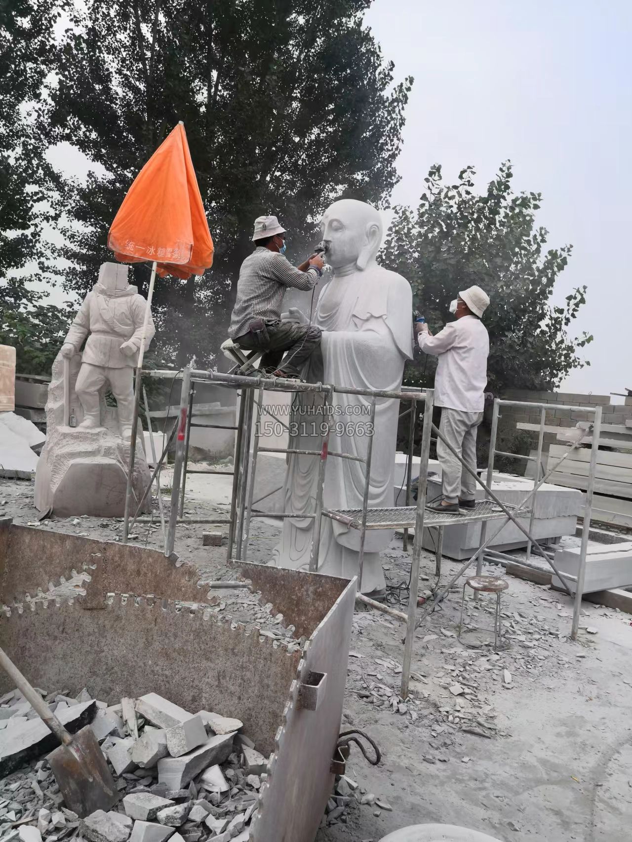 地藏王菩薩，表面打磨