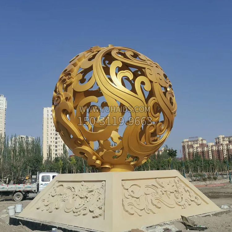 園林裝飾景觀鏤空球雕塑 園林裝飾景觀鏤空球雕塑